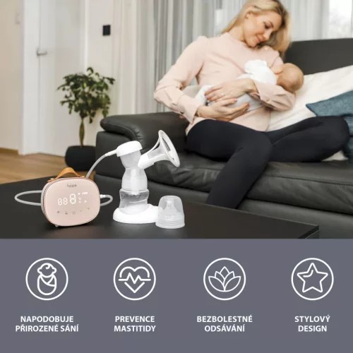 Zopa Noma 3 fokozatú elektromos mellszívó, pink Pink