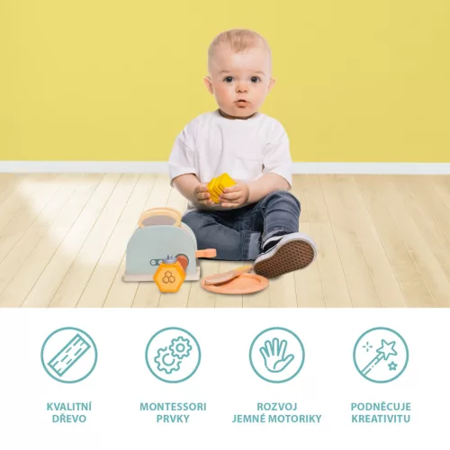 Zopa Fa kenyérpirító készlet - Wood