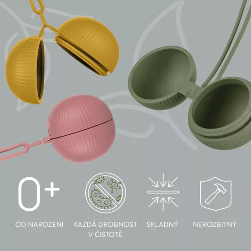 Zopa Zárható szilikon cumitartó tok - fenyőzöld Forest green