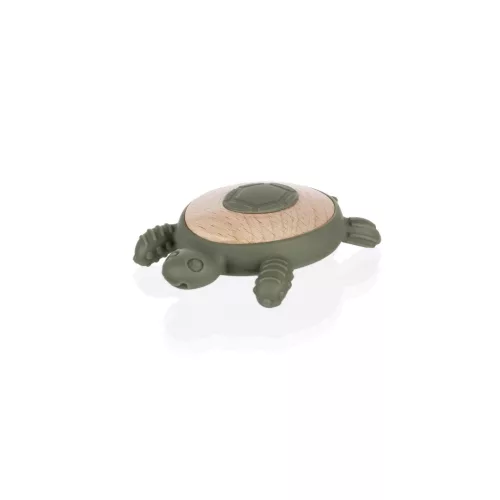Zopa Szilikon-fa rágóka Teknős - Forest Green