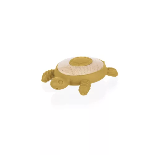 Zopa Szilikon-fa rágóka Teknős - Mustard Yellow
