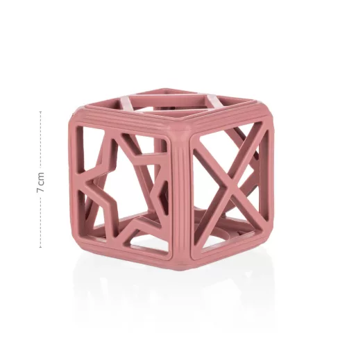 Zopa Szilikon rágóka Négyzet - Old Pink