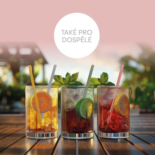 Zopa Szilikon szívószál 4 db - mustársárga Mustard Yellow