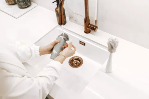 Zopa Szilikon palacktisztító kefe 3az1-ben Light Grey