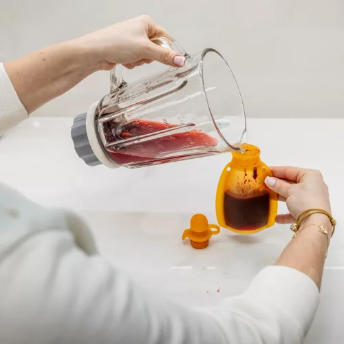 Zopa Szilikon újratölthető bébiétel tasak - zöld Transparent Green