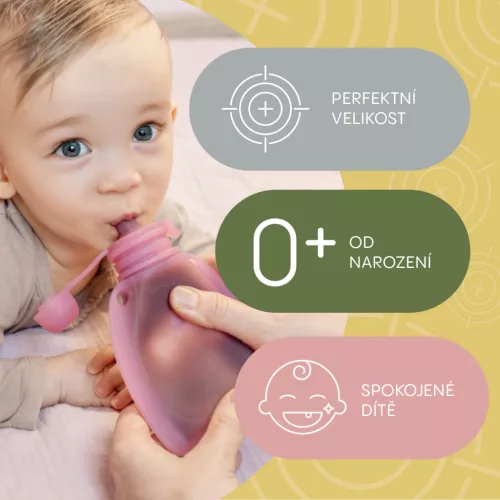 Zopa Szilikon újratölthető bébiétel tasak - zöld Transparent Green