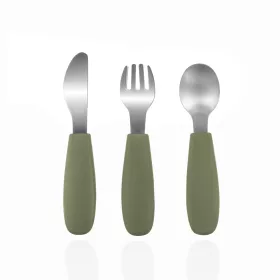 Zopa Szilikon gyerek evőeszköz - fenyőzöld Forest Green