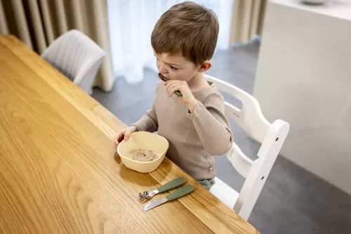 Zopa Szilikon gyerek evőeszköz - mustársárga Mustard Yellow