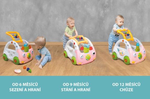 Zopa Járássegítő 3in1, rózsaszín Pink