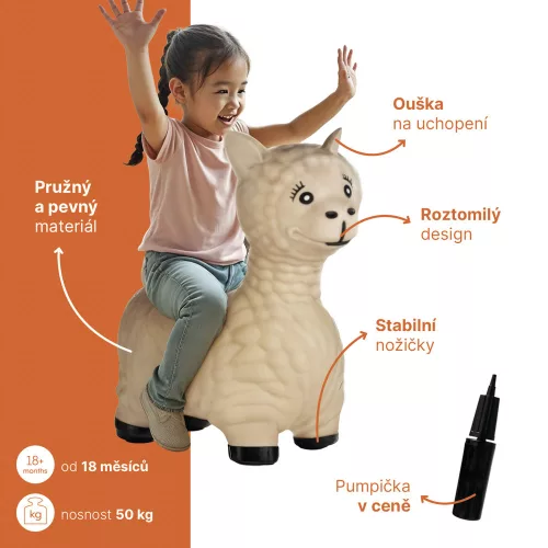 Zopa Skippy ugráló, szárnyas unikornis Unicorn/Wings