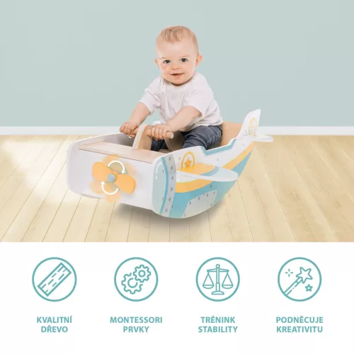 Zopa Fa Montessori hintázó repülő - Wood