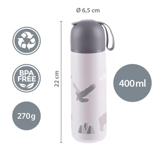Zopa 400 ml-es termosz szilikon fogantyúval, hegyvidék Mountains