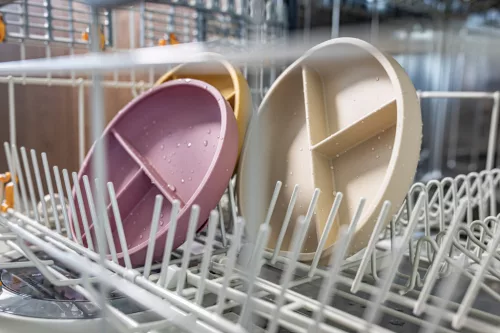 Zopa Szilikon osztott tányér tapadókoronggal - rózsaszín Old Pink