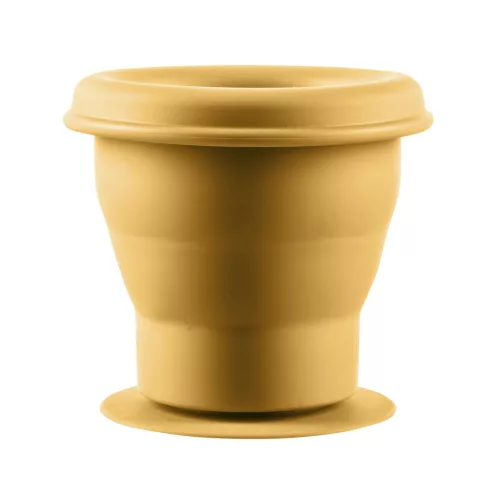 Zopa Szilikon összehajtható snackdoboz tapadókoronggal - mustársárga Mustard Yellow