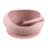 Zopa Szilikon tál tapadókoronggal és kanállal - rózsaszín Old Pink
