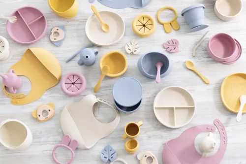 Zopa Szilikon tál fedővel - mustársárga Mustard Yellow