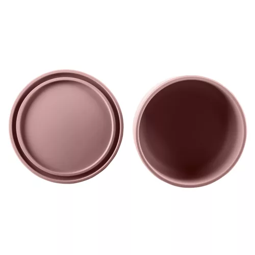 Zopa Szilikon tál fedővel - rózsaszín Old Pink