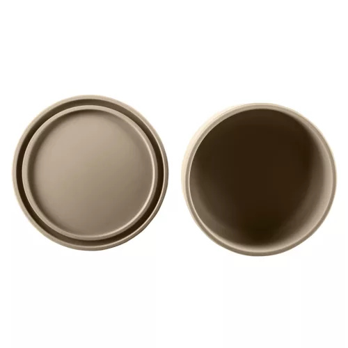 Zopa Szilikon tál fedővel - bézs Sand Beige