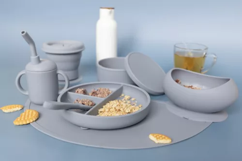 Zopa Szilikon tál fedővel - bézs Sand Beige