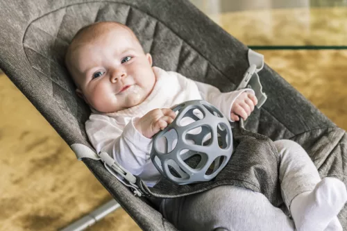 Zopa Szilikon rágóka Gömb - Dove Grey