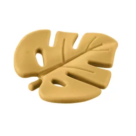 Zopa Szilikon rágóka Levél - mustársárga Mustard Yellow