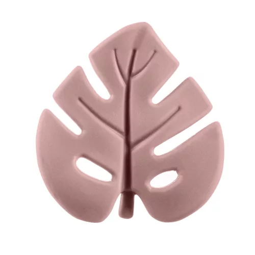 Zopa Szilikon rágóka Levél - Old Pink