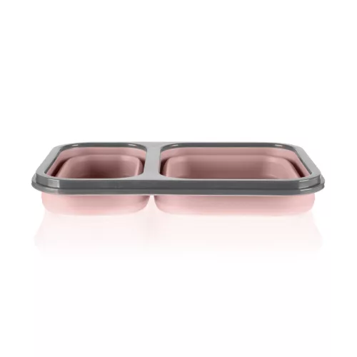 Zopa Szilikon uzsonnásdoboz kanállal (nagy) - rózsaszín Old Pink