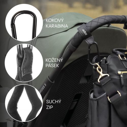 Zopa Multifunkcionális szíj klipsz DELUXE 2 db Black