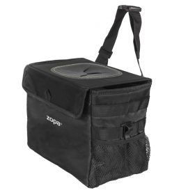 Zopa Vízálló autós hulladékgyűjtő fedéllel Black