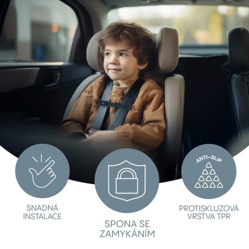 Zopa Deluxe biztonsági öv rögzítő csipesz autósüléshez Black