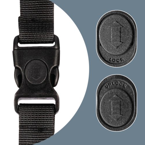 Zopa Deluxe biztonsági öv rögzítő csipesz autósüléshez Black