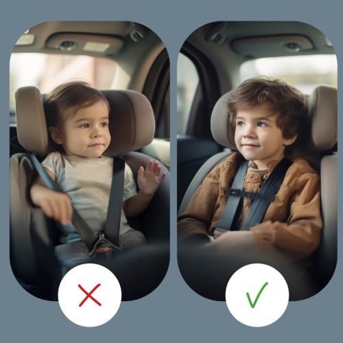 Zopa Deluxe biztonsági öv rögzítő csipesz autósüléshez Black