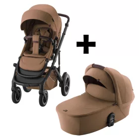   Britax Römer set multifunkciós babakocsi Smile 5Z + mózeskosár Lux Warm Caramel