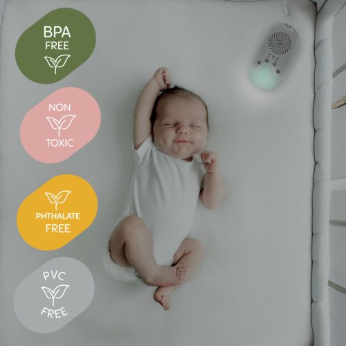 Zopa Hordozható LED-es éjjeli fény, fehér zajjal és hangokkal White