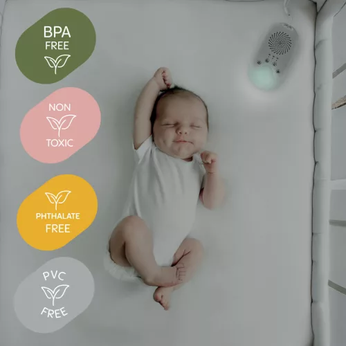 Zopa Hordozható LED-es éjjeli fény, fehér zajjal és hangokkal White