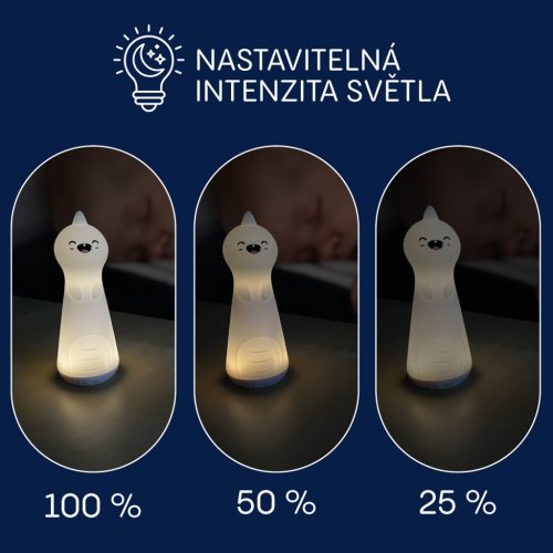 Zopa Szilikon LED éjszakai fény zseblámpa funkcióval, dínó Dino