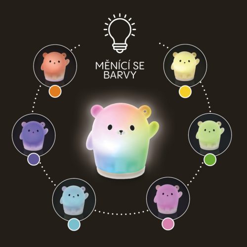 Zopa Függeszthető szilikon LED lámpa, maci Bear