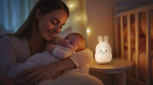 Zopa Szilikon LED éjszakai fény M-es méretben, nyuszi Rabbit