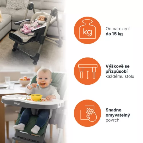Zopa Monti 2 etetőszék Diamond Green