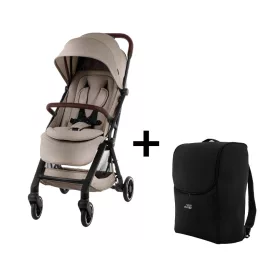 Britax Römer Set Stroller FLYLITE + free travel bag Teak