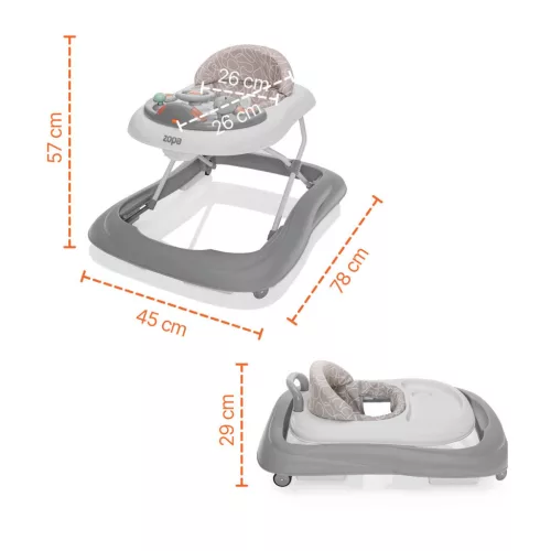 Zopa Fiesta bébikomp - Grey/White