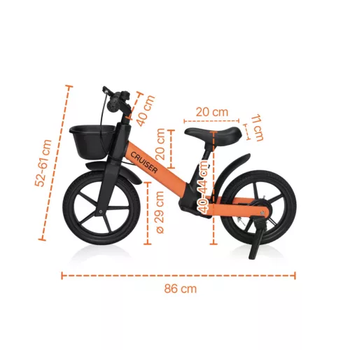 Zopa Cruiser futóbicikli fékkel - Ivory Brown