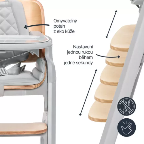 Zopa Inspira 2 Etetőszék Creamy Natur