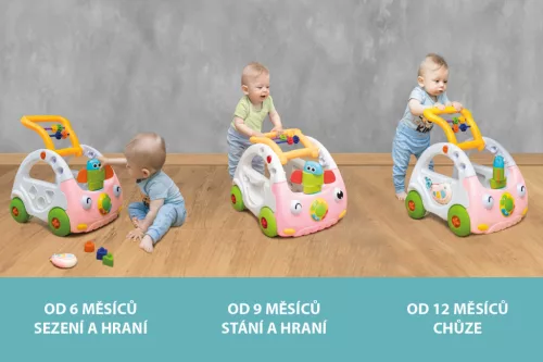 Zopa Járássegítő 3in1 - Pink