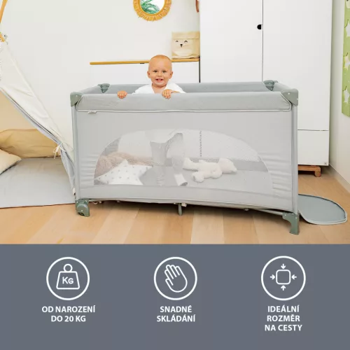 Zopa Lely utazóágy - Antracit Grey