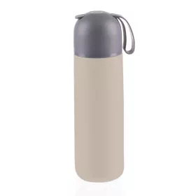Zopa 400 ml-es termosz szilikon fogantyúval - Cookie beige