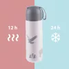 Zopa 400 ml-es termosz szilikon fogantyúval - Cookie beige