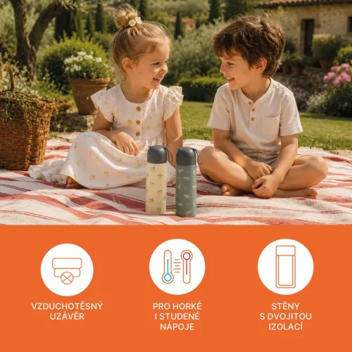 Zopa 400 ml-es termosz szilikon fogantyúval Limoncello