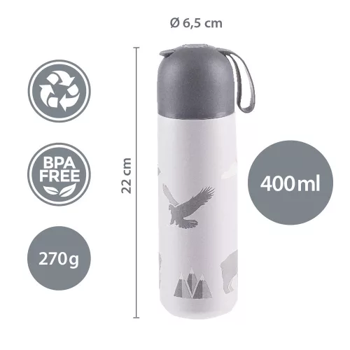 Zopa 400 ml-es termosz szilikon fogantyúval - Pistacio green