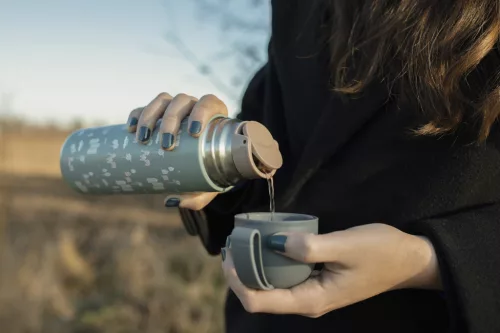 Zopa 400 ml-es termosz szilikon fogantyúval - Stars